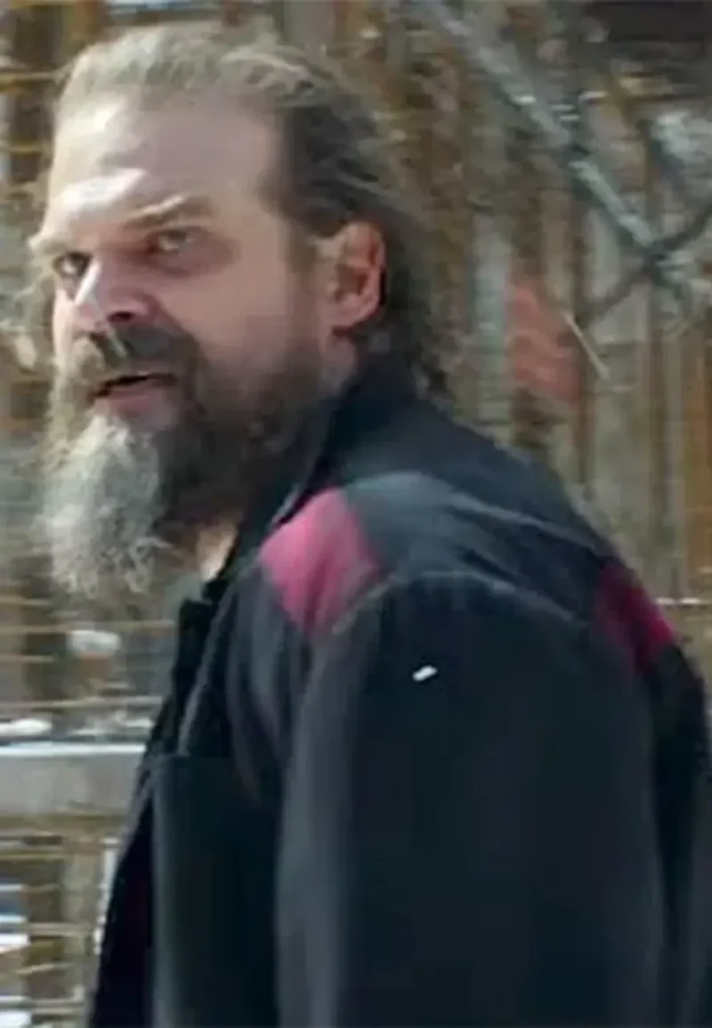 david harbour black cotton jacket