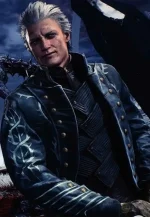 devil may cry 5 vergil black leather coat
