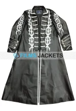 devil may cry long black leather coat