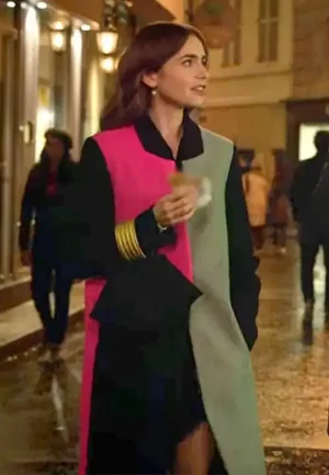 emily paris cooper color block coat