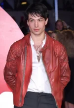 ezra miller red jacket