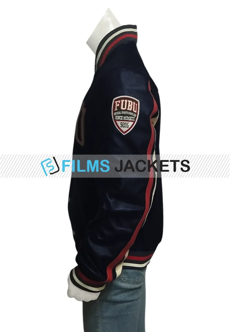 fubu blue leather jacket