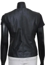gamora black leather vest