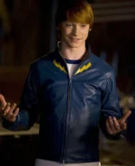 garth ranzz blue leather jacket