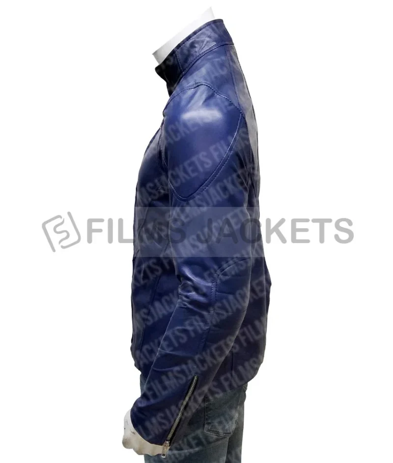 garth ranzz smallville blue leather jacket