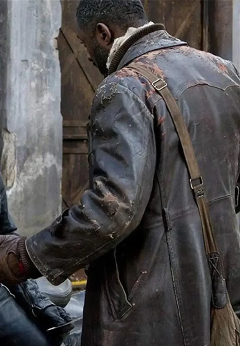 ghost rider idris elba brown leather coat