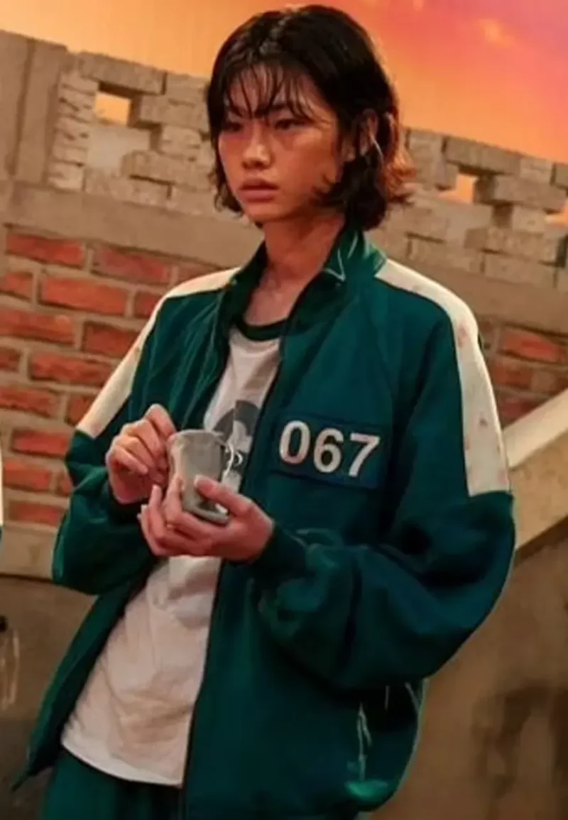 green bomber squid game participants jacket