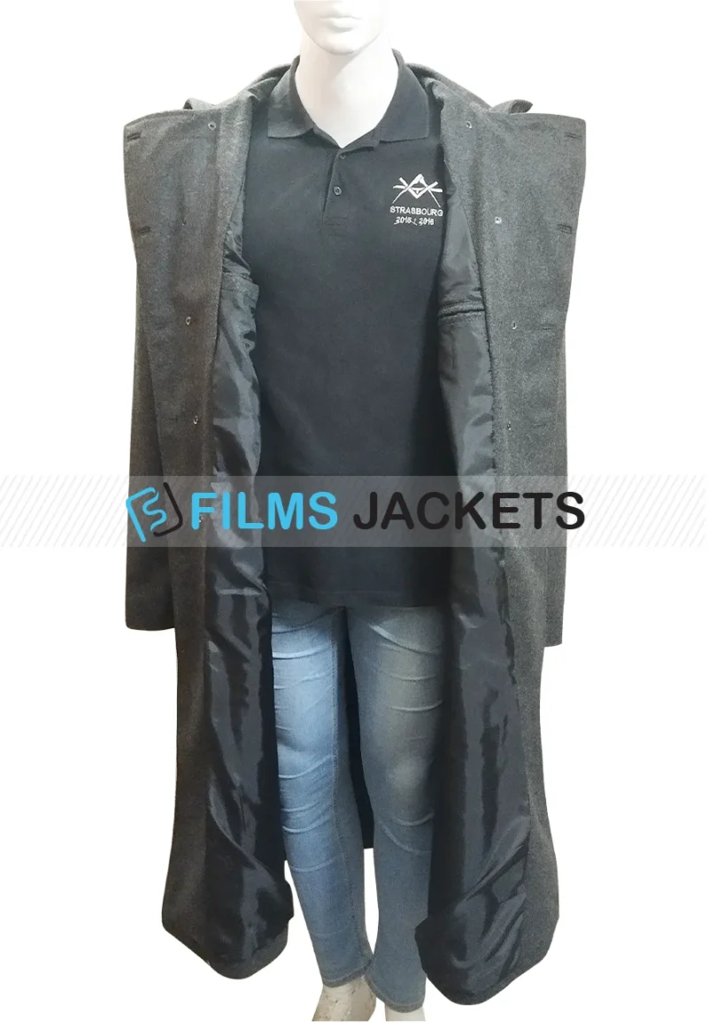 jeff bridges true grit grey trench wool coat