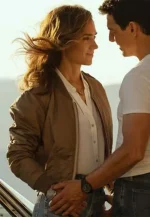 jennifer connelly top gun maverick brown jacket