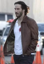john wick brown leather jacket