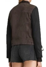 katie cassidy leather jacket