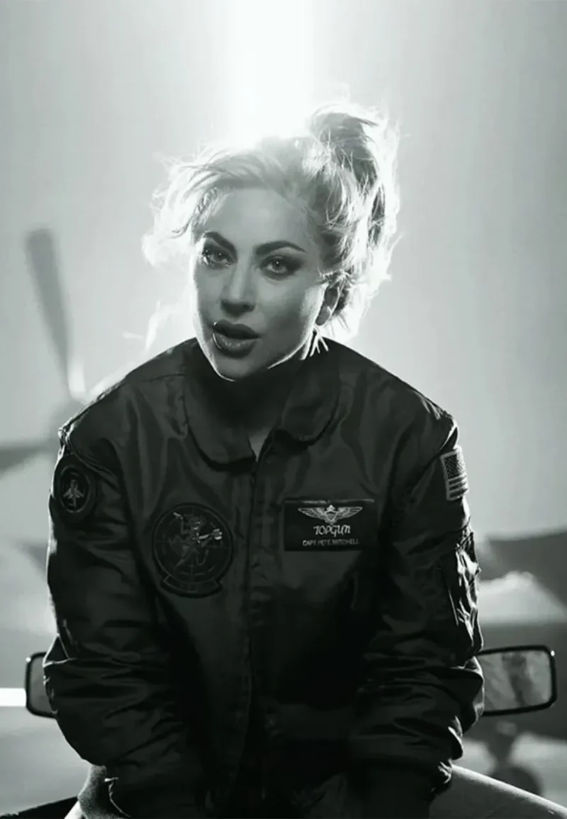 lady gaga top gun jacket