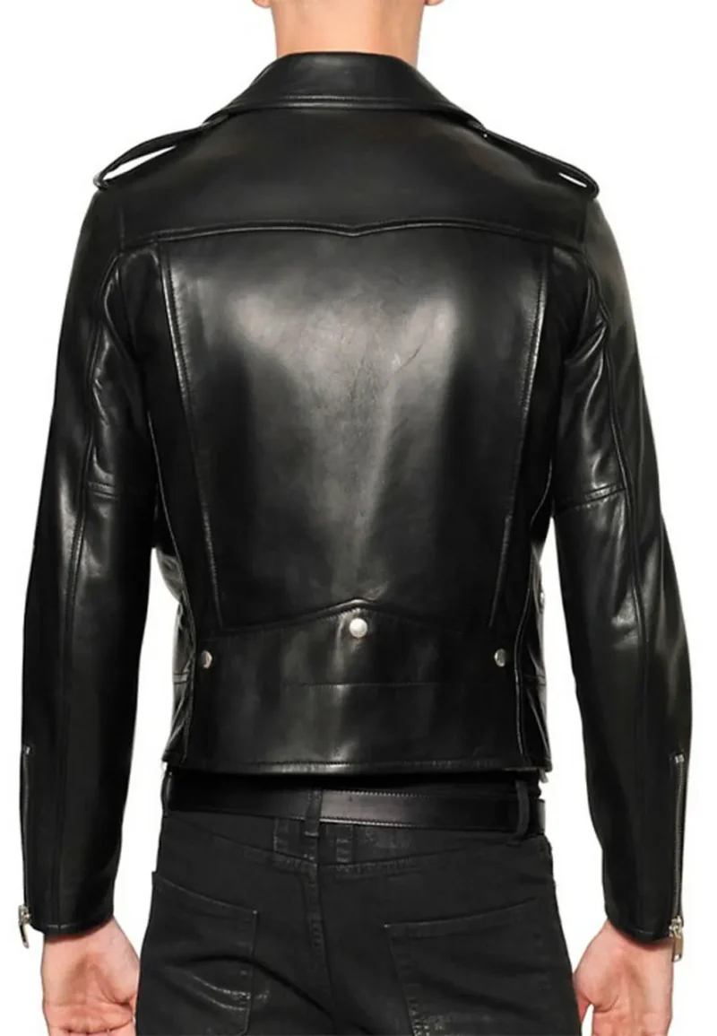 levine black leather jacket