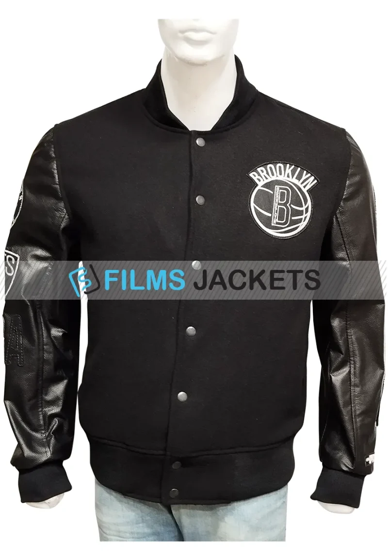 mens brooklyn nets varsity jacket