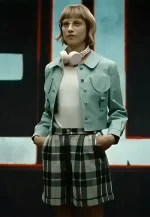 michelle jenner mint green jacket