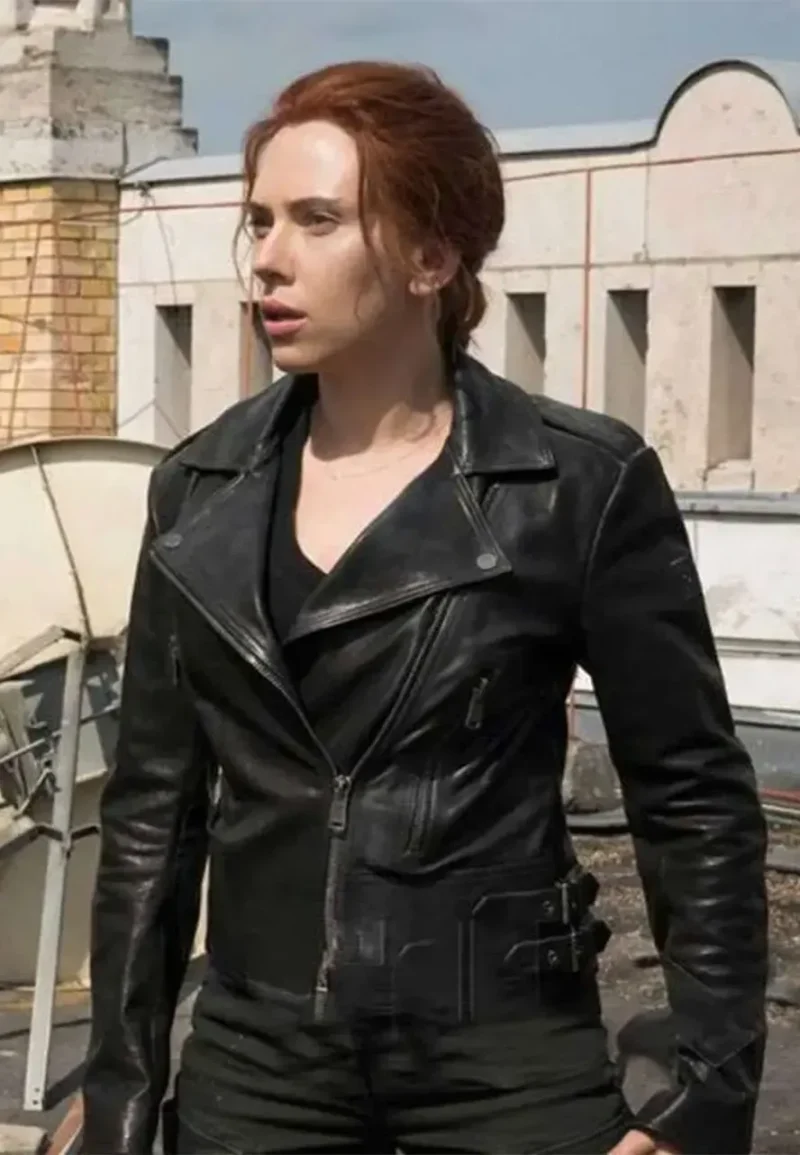 natasha romanoff biker leather jacket