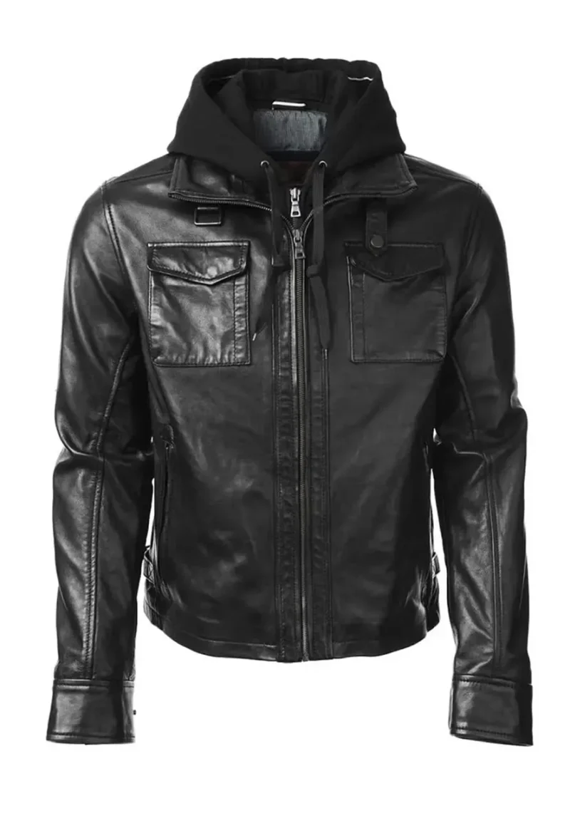 oliver-queen-black-leather-jacket oliver queen black leather jacket