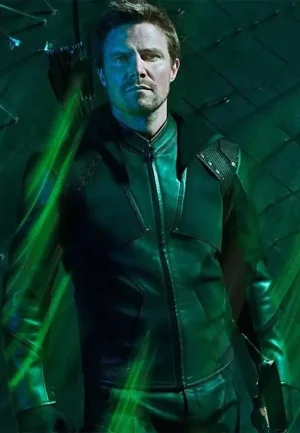 oliver queen green hooded jacket