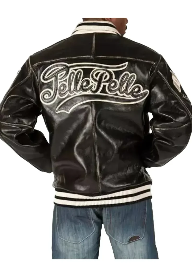 pelle pelle black bomber marc buchanan 1978 leather jacket