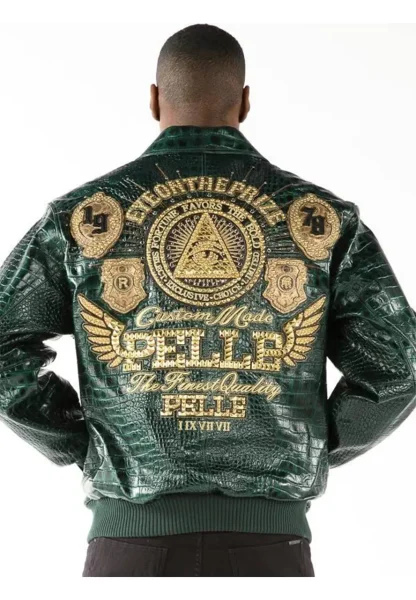 pelle pelle eye on the prize green jacket