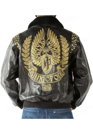 pelle pelle gang of one black leather jacket