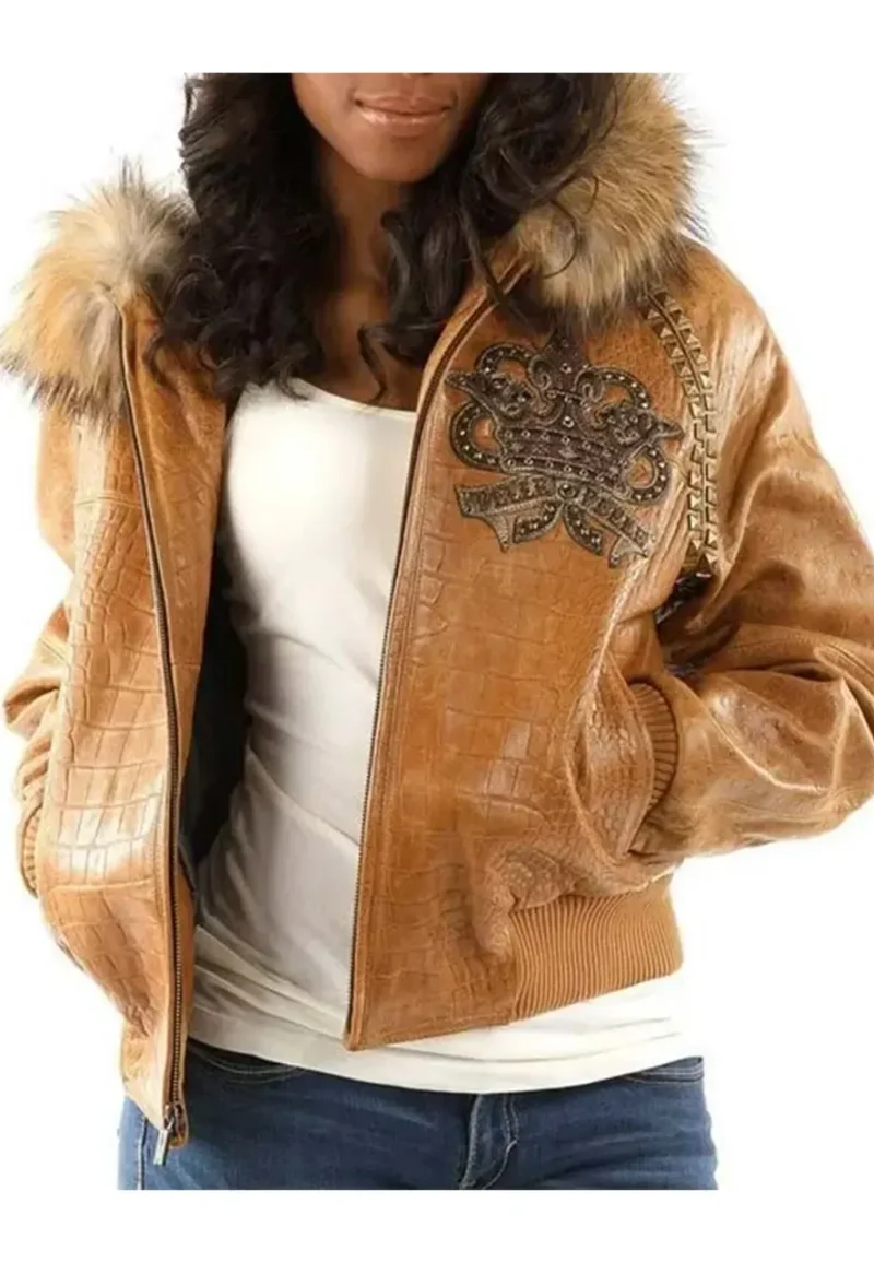 pelle pelle hooded brown jacket