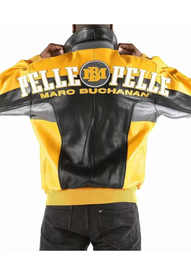 pelle pelle marc buchanan yellow leather jacket