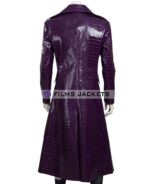purple leather trench coat mens