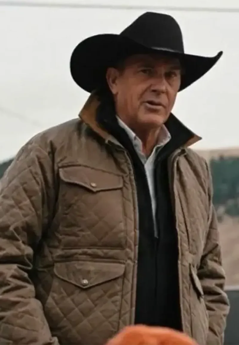 quilted mens jacket yellowstone