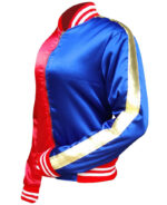 red and blue harley quinn jacket