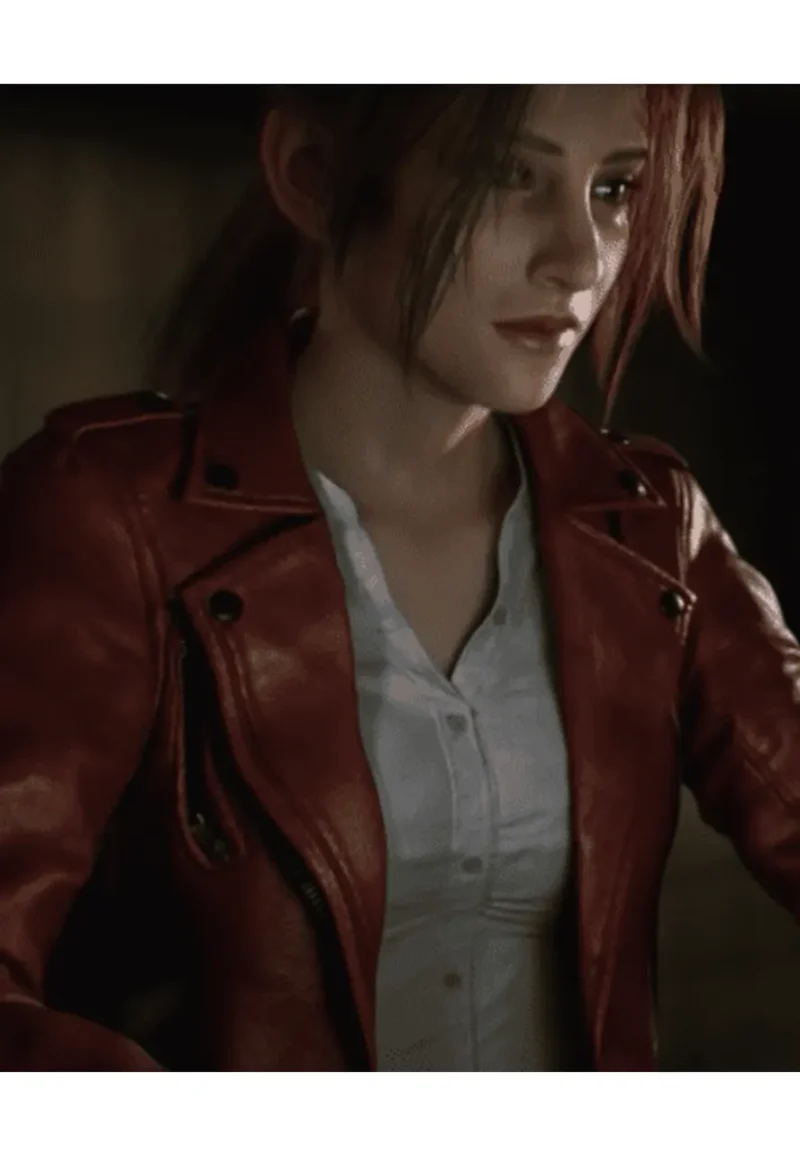 resident evil infinite darkness claire redfield red leather jacket