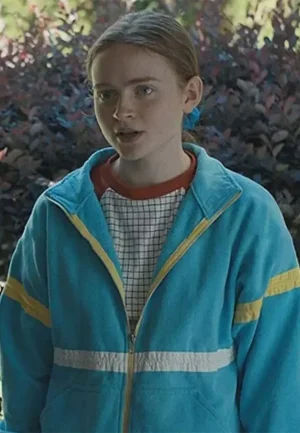 sadie sink blue jacket