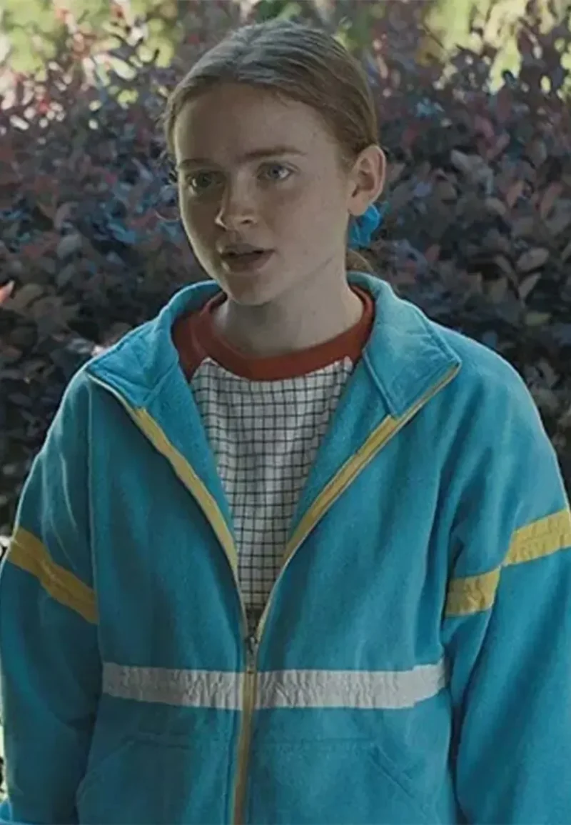 sadie sink blue jacket