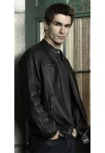 sam witwer black leather jacket