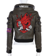 samurai cyberpunk 2077 leather jacket