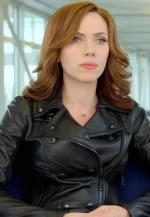 scarlett johansson leather jacket