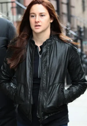 shailene woodley leather jacket