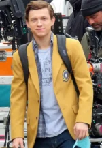 spideman homecoming yellow leather jacket