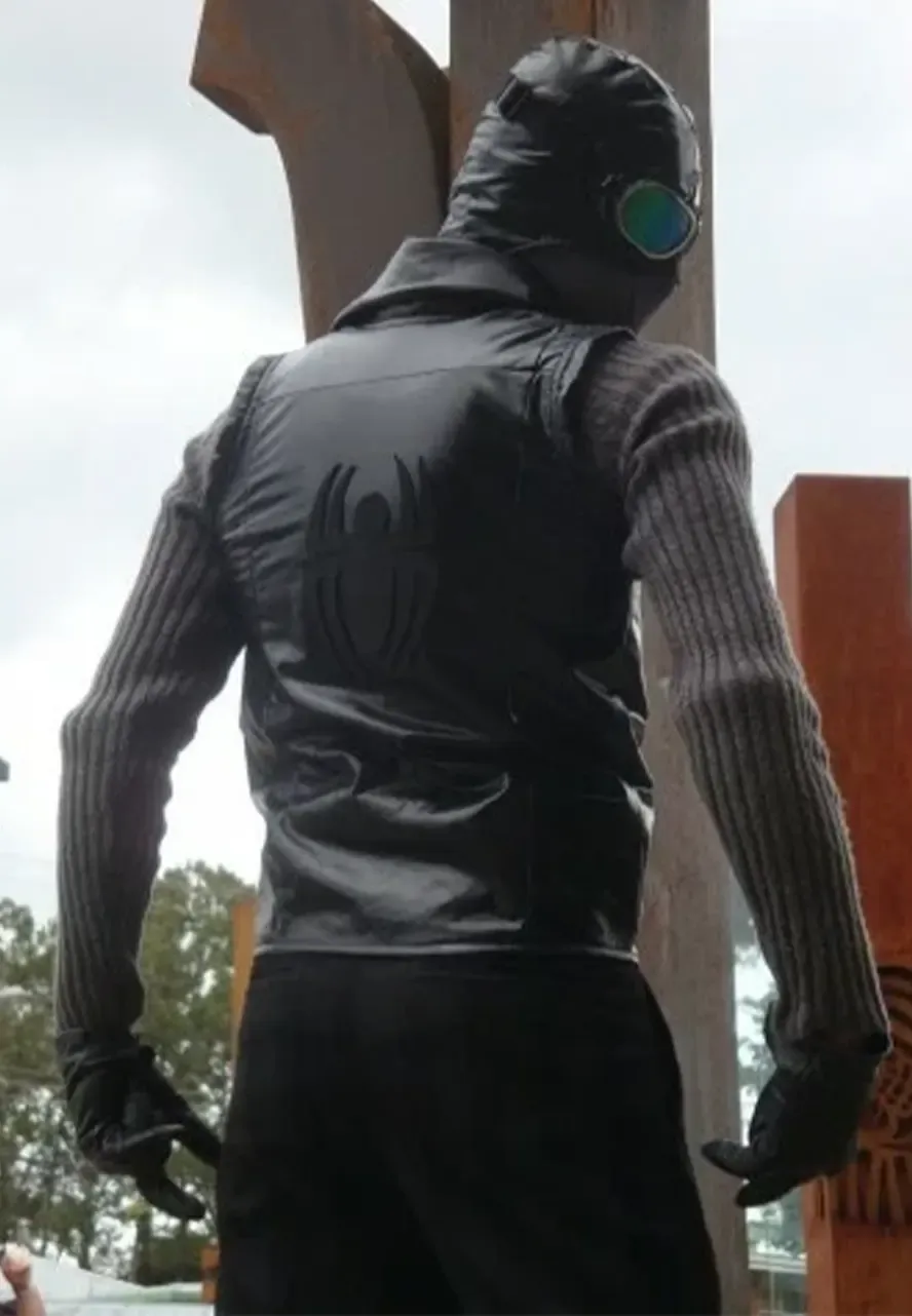 Spider-Man Noir Black Leather Vest spider man noir leather vest