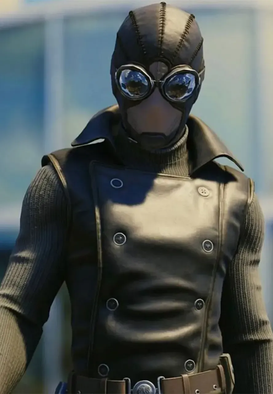 Spider-Man Noir Black Leather Vest spider man noir vest
