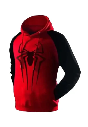 spiderman black and red hoodie