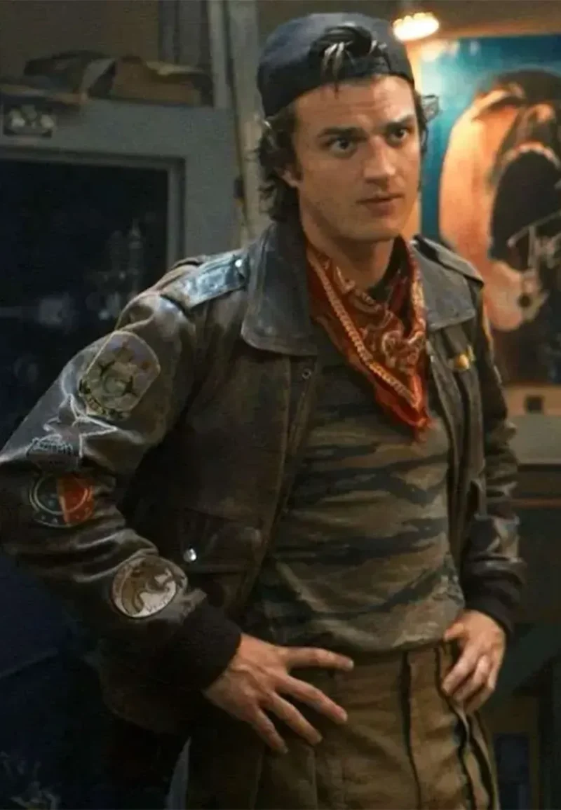steve harrington leather jacket