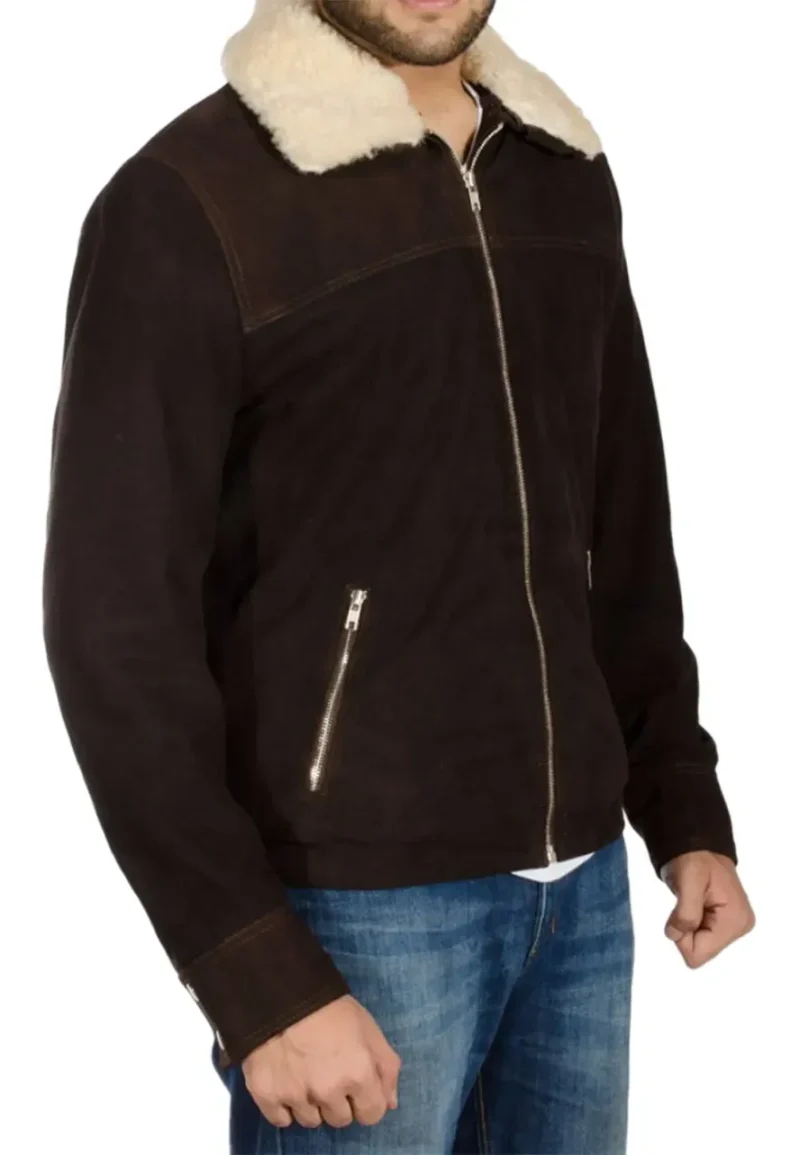 suede leather rick grimes jacket