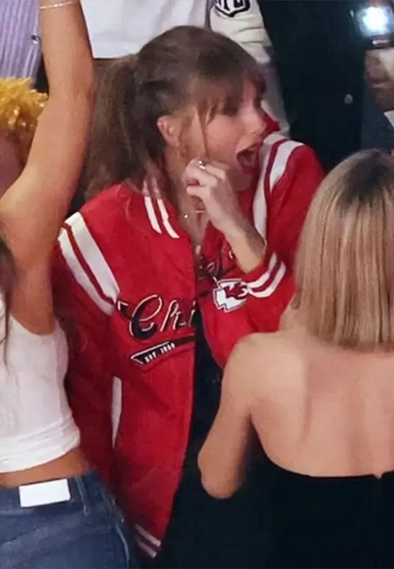 taylor swift red letterman jacket