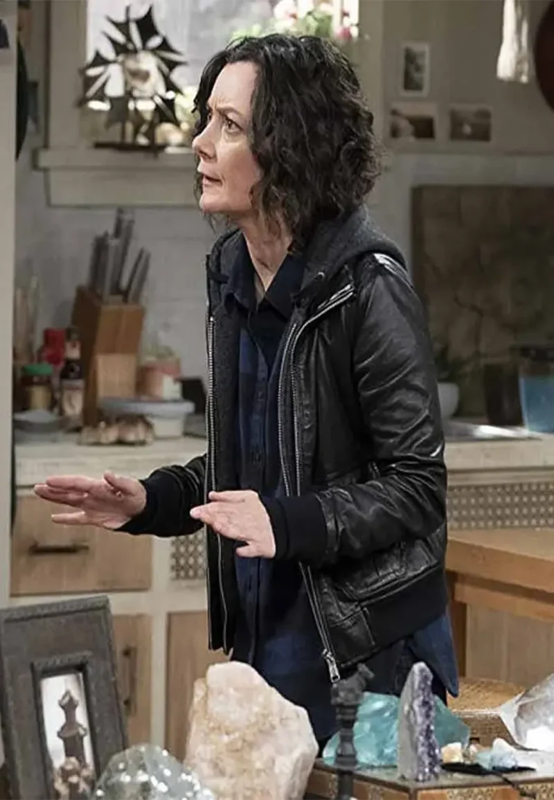 sara gilbert leather jacket