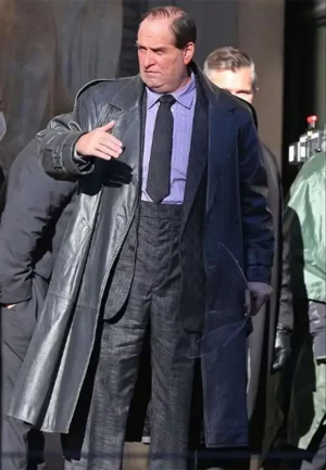 the penguin leather coat