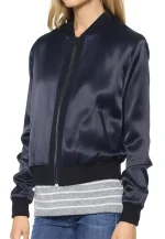 thea queen bomber blue jacket
