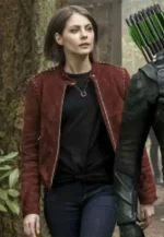thea queen studded suede jacket