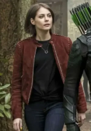 thea queen studded suede jacket