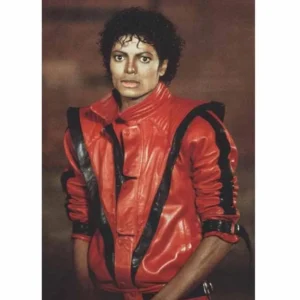thriller red leather jacket